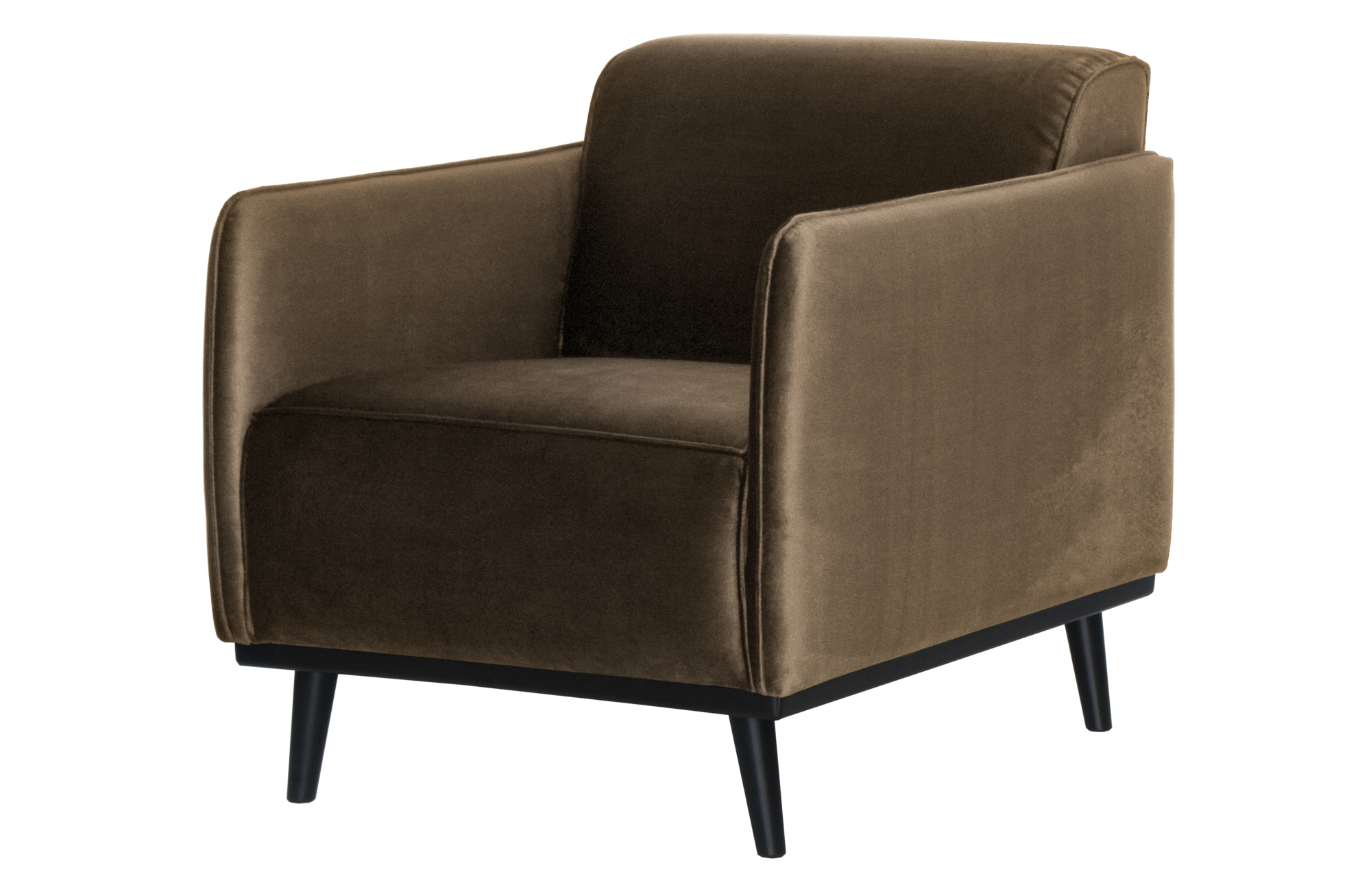 Fauteuil Statement met arm fluweel - Taupe