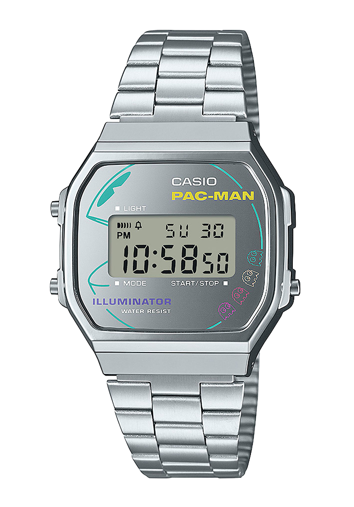 Casio Pac-Man x Vintage Armbanduhr A168WEPC-7AER