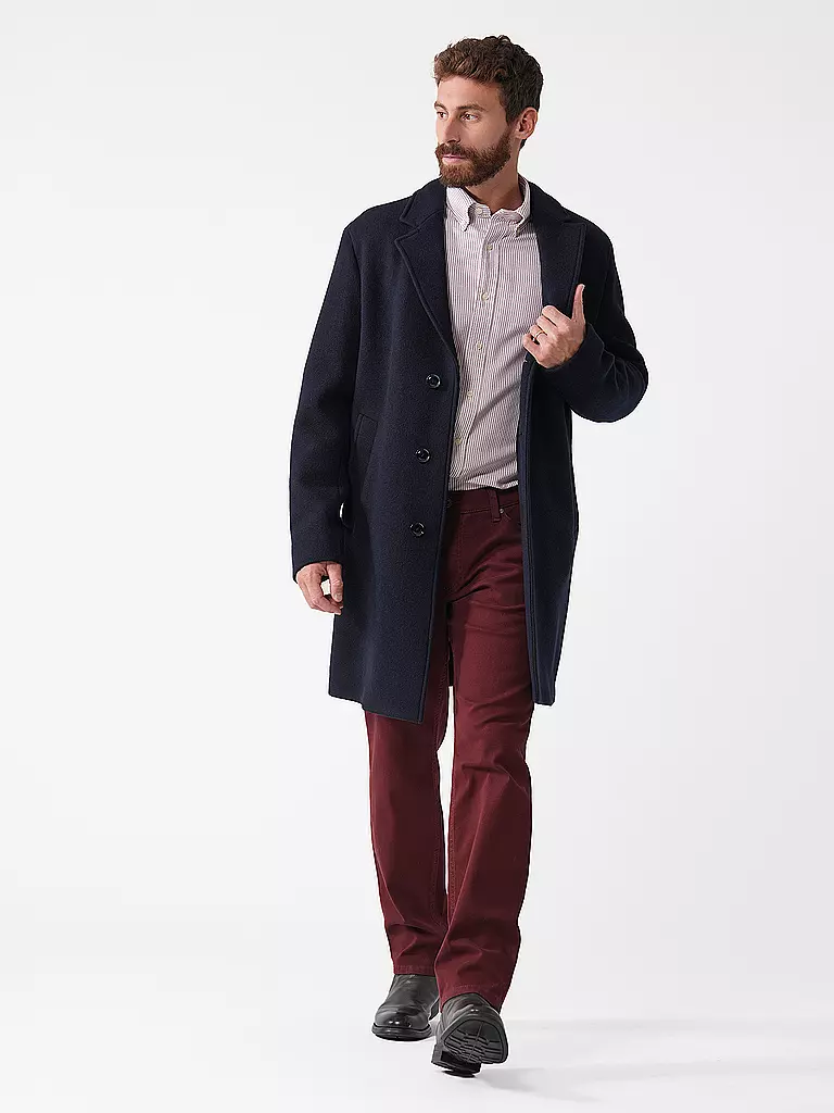 BOSS Wollmantel dunkelblau