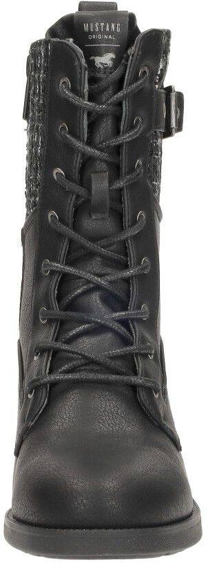 Mustang Veterschoenen Hak zwart