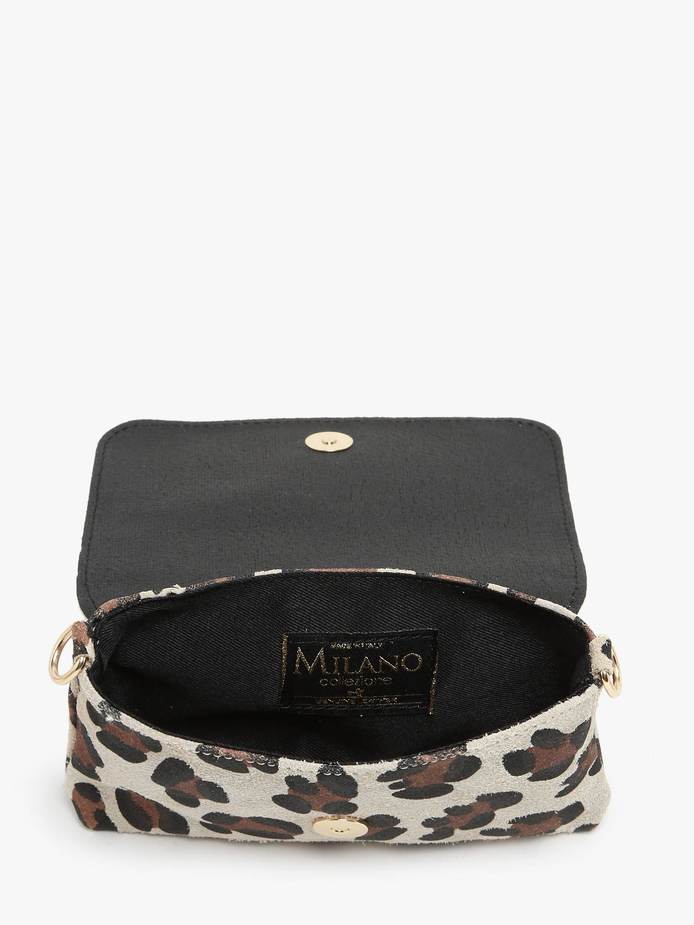 Sac bandoulire Velvet leopardo cuir MILANO