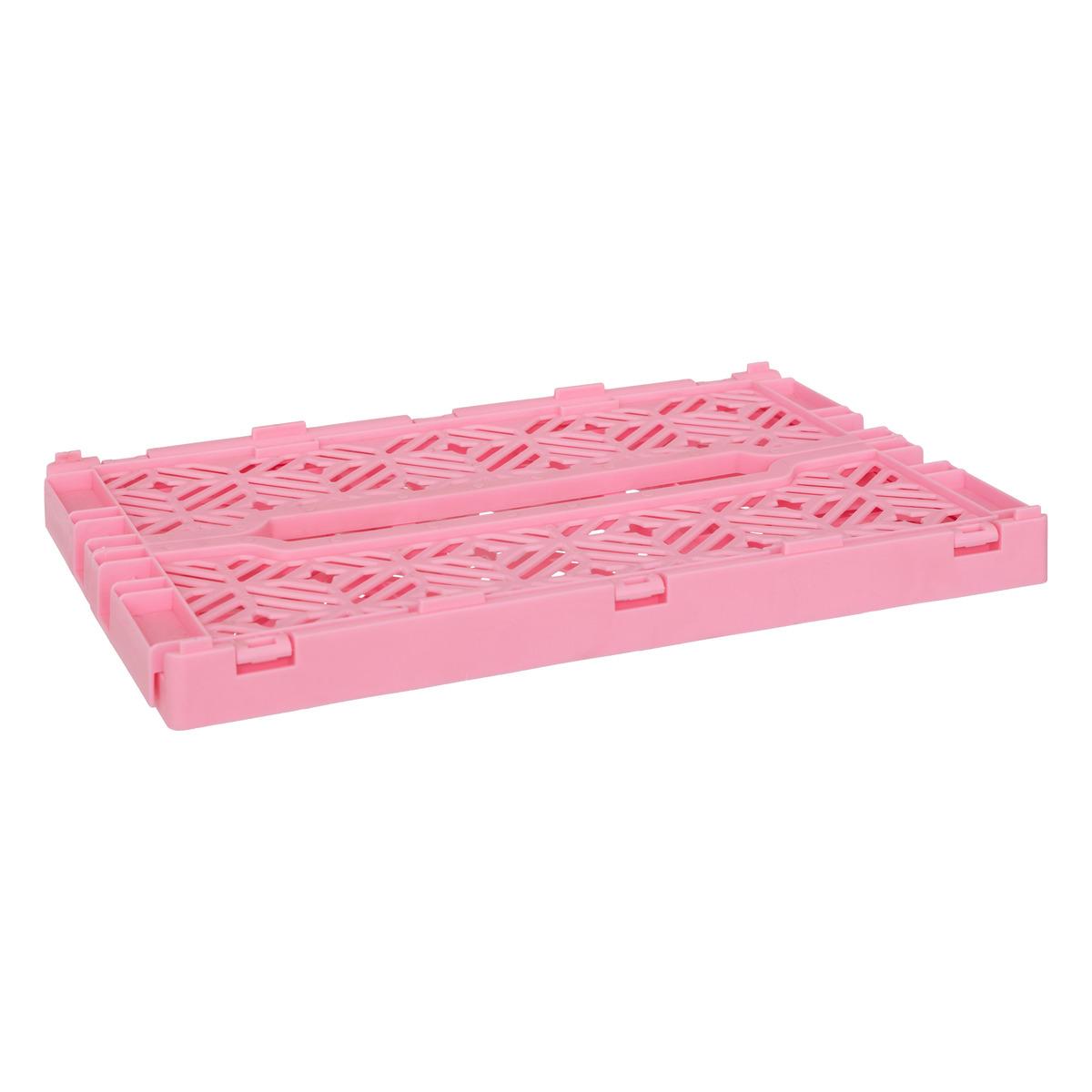CAGETTE PLIABLE ROSE 30X20X11.5CM