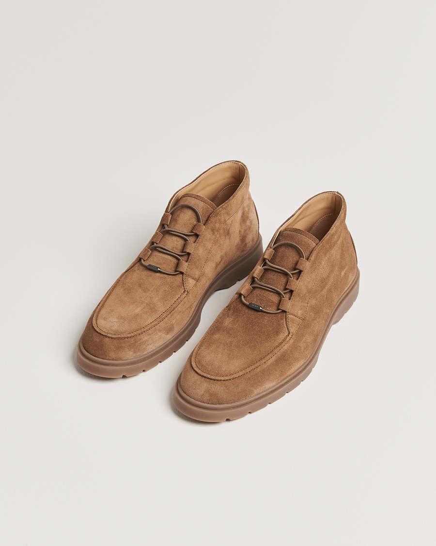 Tod's Polacco Moc Desert Boots Brown Suede