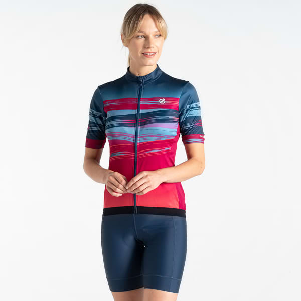 Maillot vélo DARE 2B AEP STIMULUS JERSEY BERRY PINK PAINT PRINT