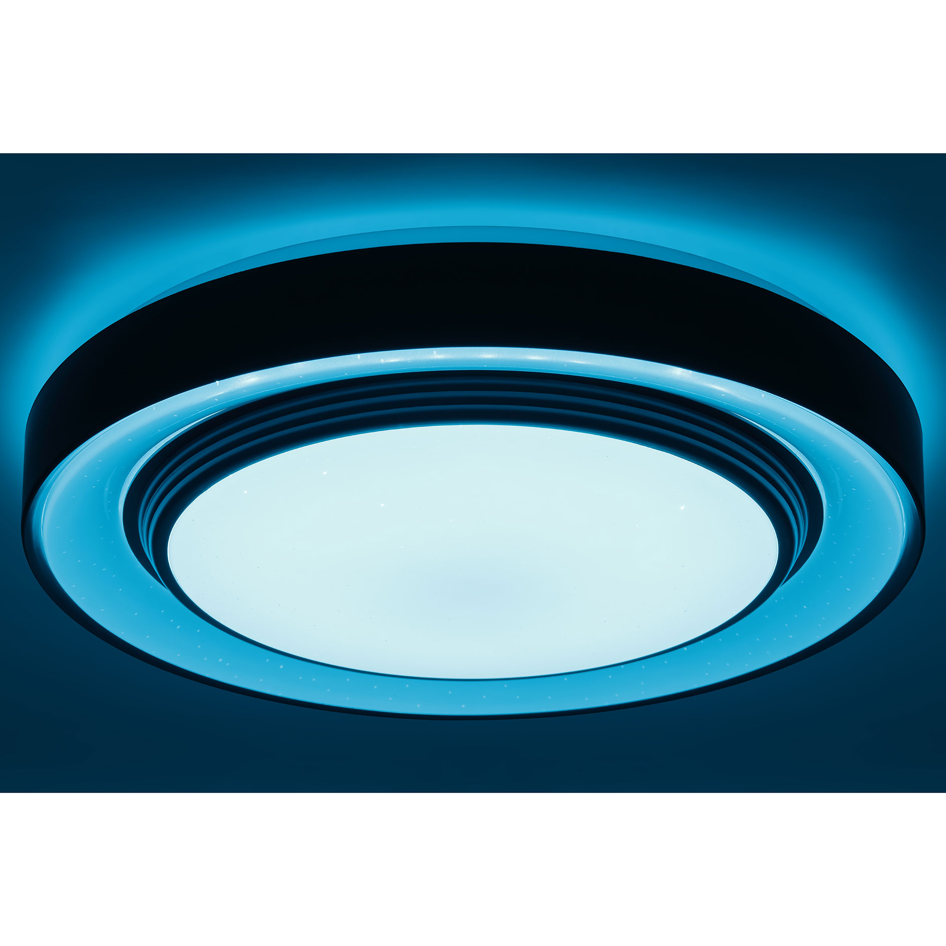 LAMPURA LED-RGB-Deckenleuchte - weiß-schwarz - mit Fernbedienung