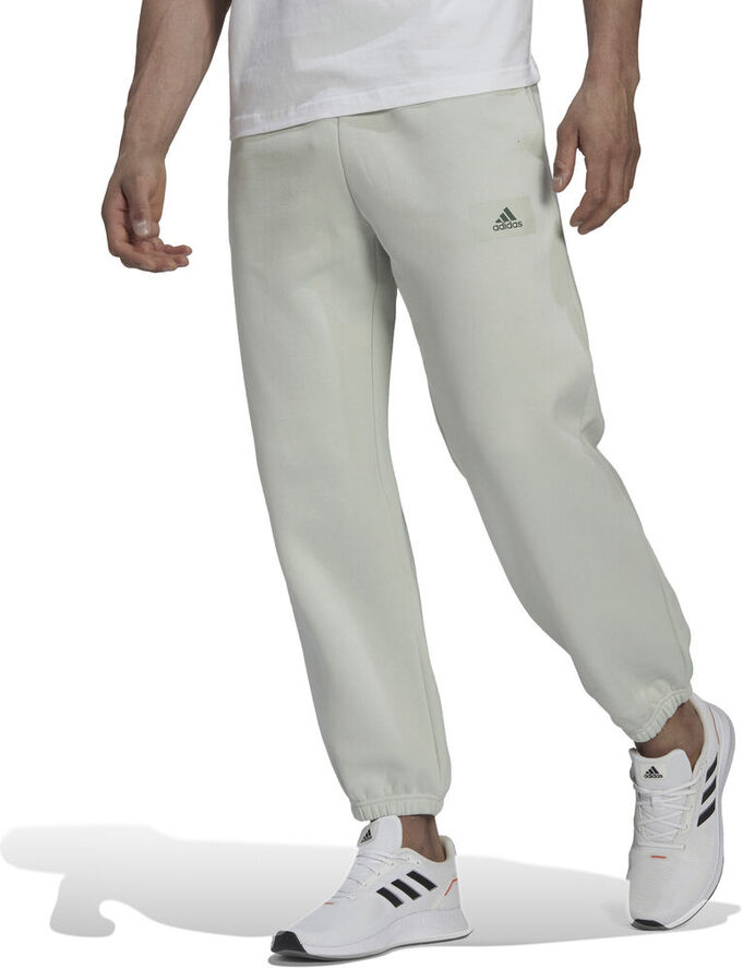 adidas Essentials FeelVivid Cotton Fleece Straight Leg joggingbukser Hvid