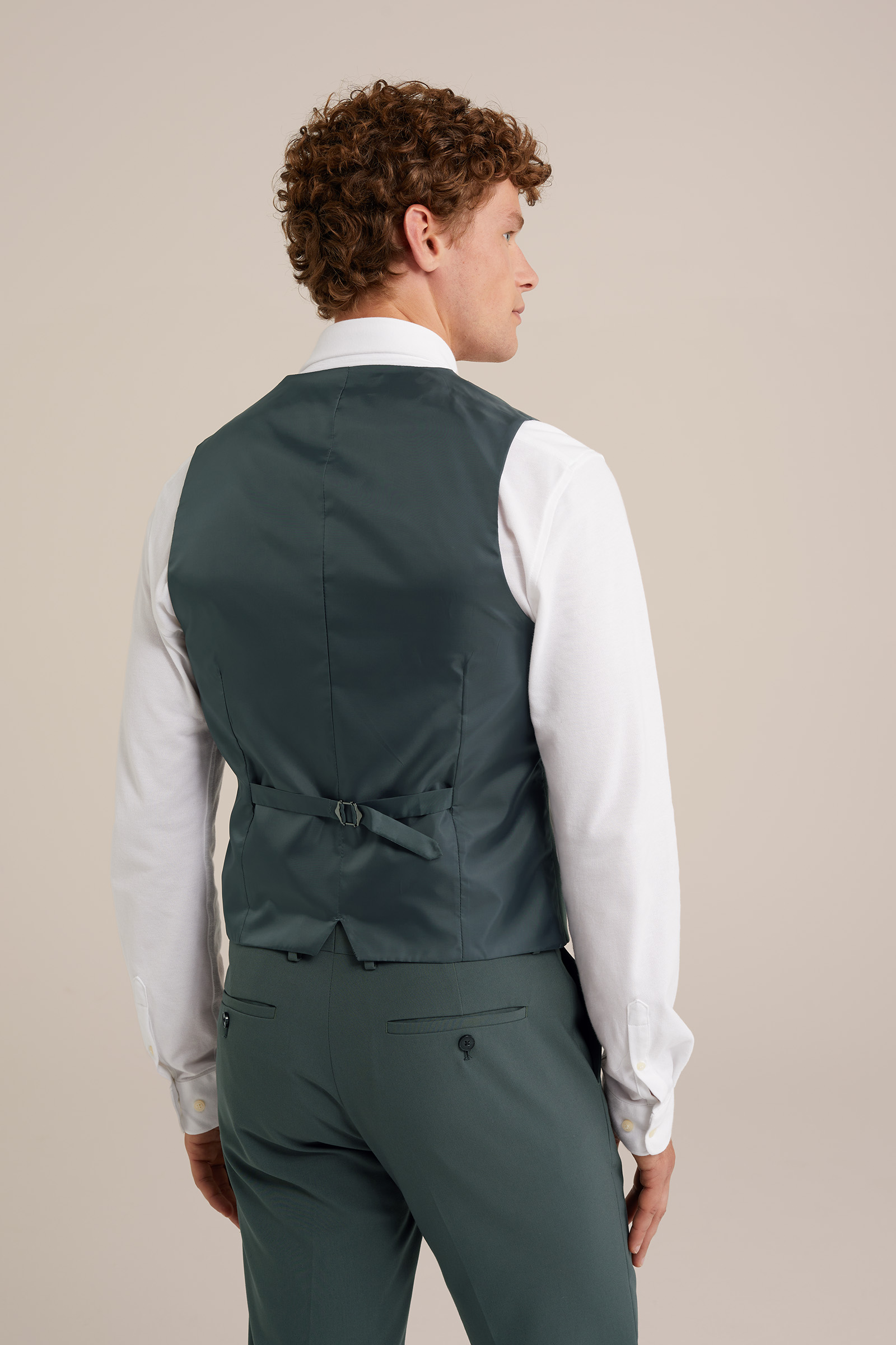 slim fit gilet met stretch Fundamentals Mosgroen