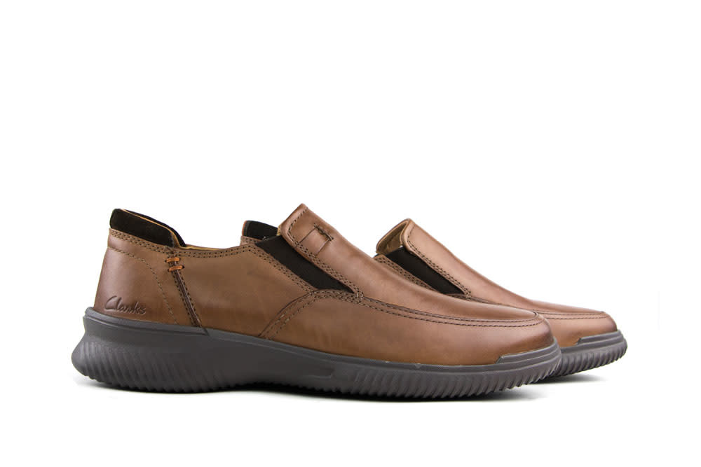Clarks Instappers Cognac Donaway Step Dark Tan