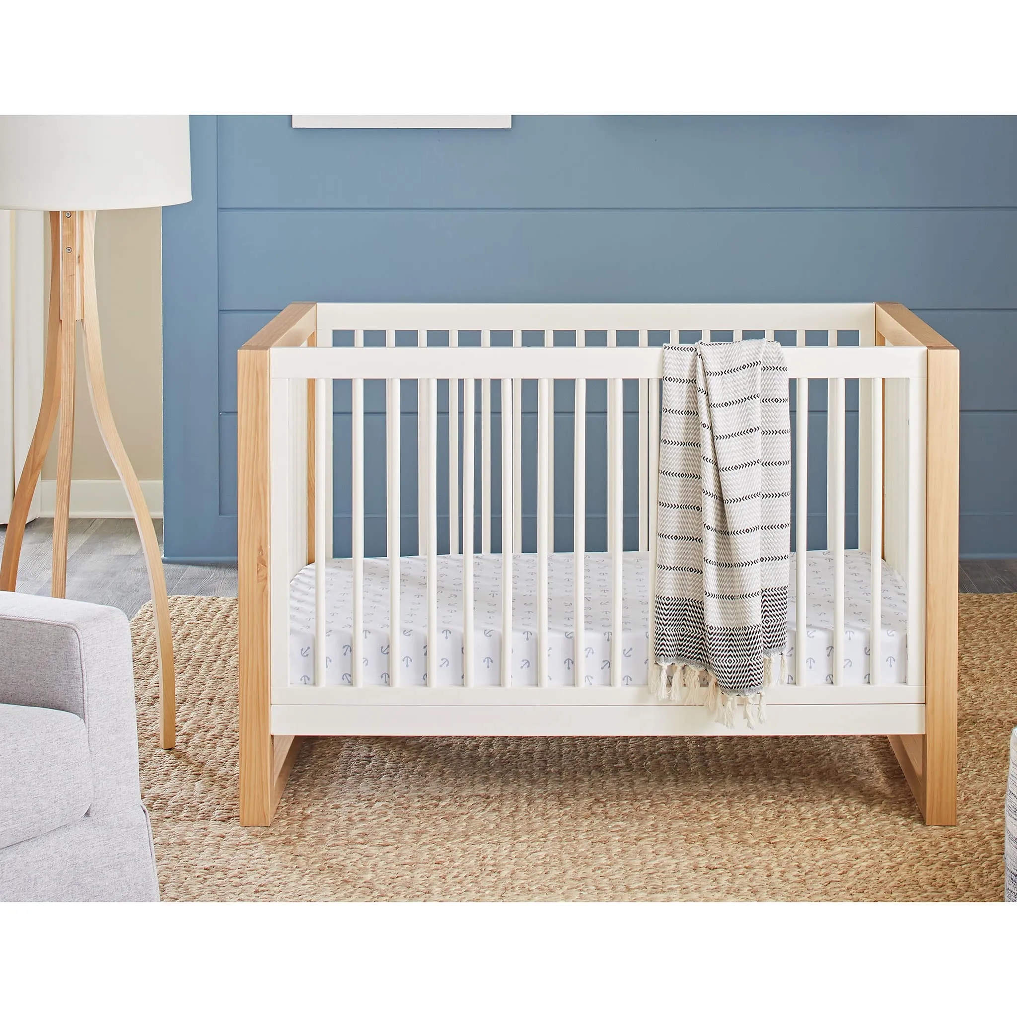 Million Dollar Baby Couchette Convertible 3-en-1 Nantucket - Miel  Blanc Chaud