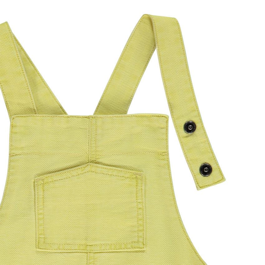 Salopette courte unie pour bébé garçon - Jaune