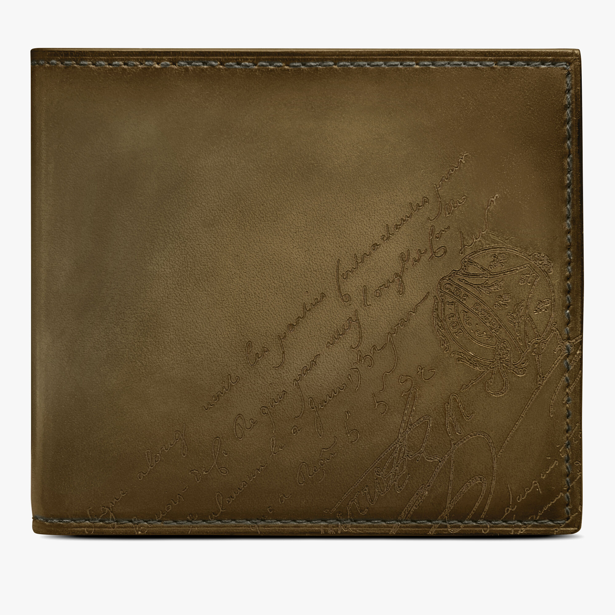 Portefeuille Makore En Cuir Scritto