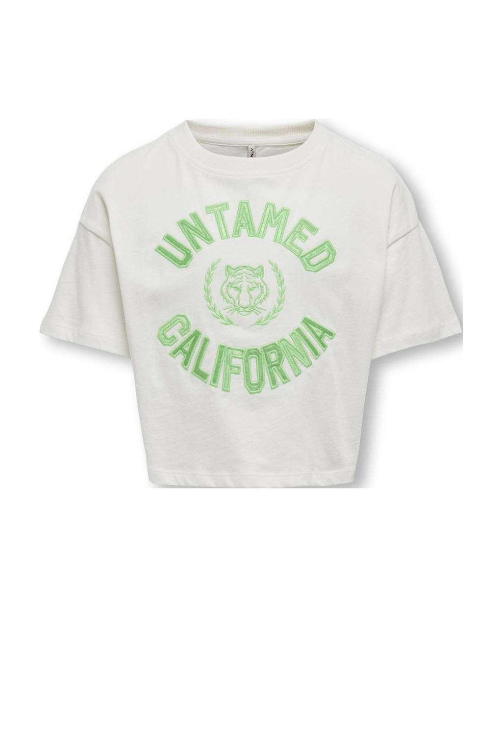 ONLY T-shirt KOGVILLA met tekst wit