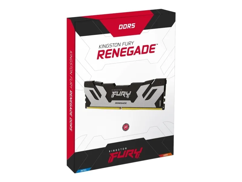 Kingston FURY Renegade - DDR5 - modul - 48 GB - DIMM 288-PIN - 6000 MT/s / PC5-48000 - CL32 - 1.35 V - ikke bufferet - on-die ECC - sølv/sort