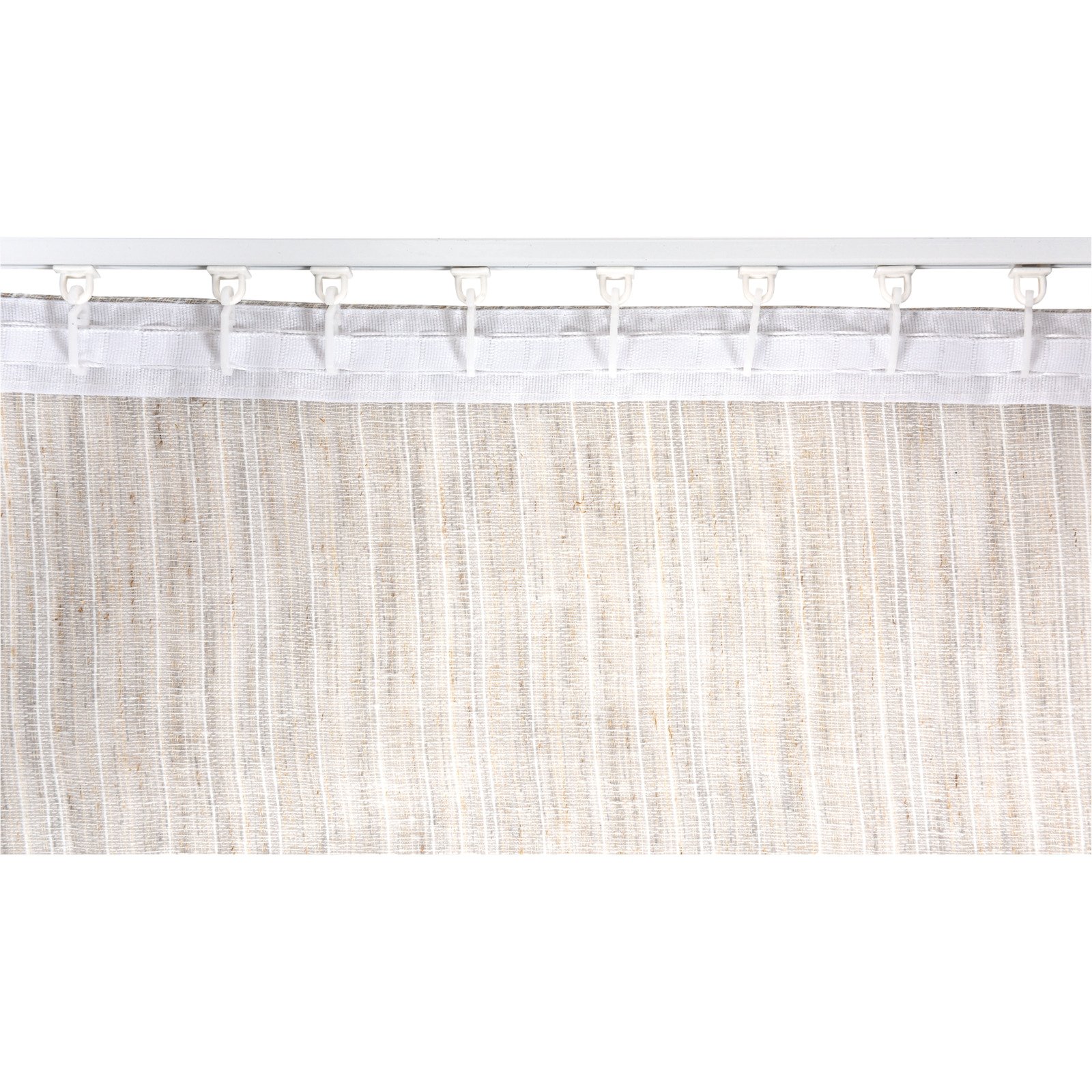 Fertigvorhang Leinenoptik Streifen beige 145 x 245 cm