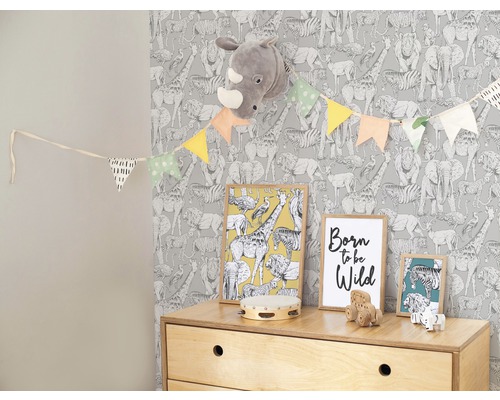Vliesbehang 108567 Kids@Home Jungledieren