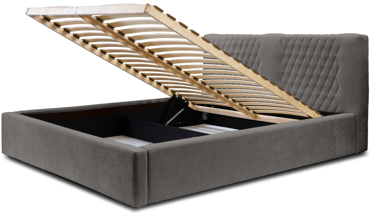 Trae Mobler Montana 180 x 200 cm Gestoffeerd Bed Donkergrijs