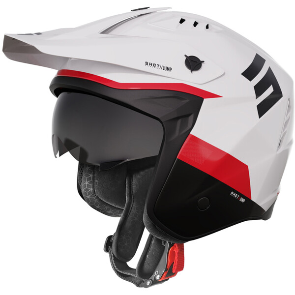 Shot - Casque Jump Tricks Blanc / Rouge / Brillant