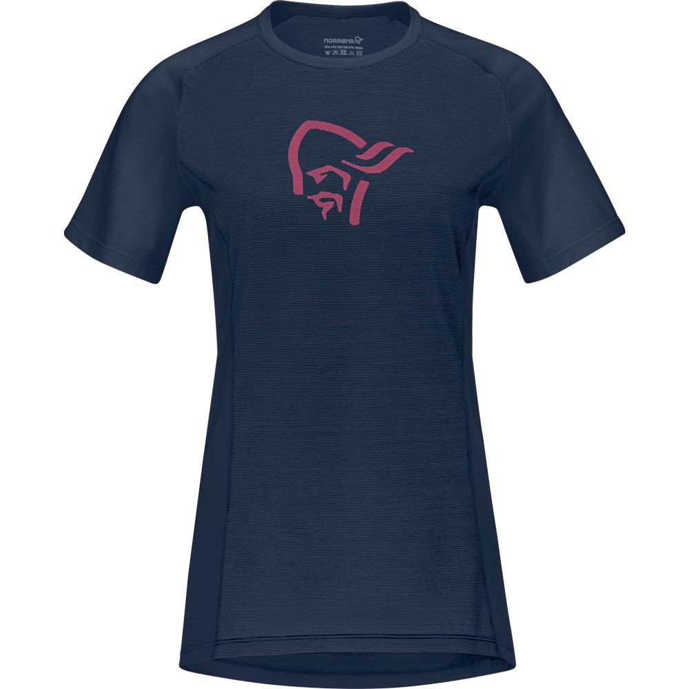 Norrona Fjørå Wool T-Shirt Damen indigo night