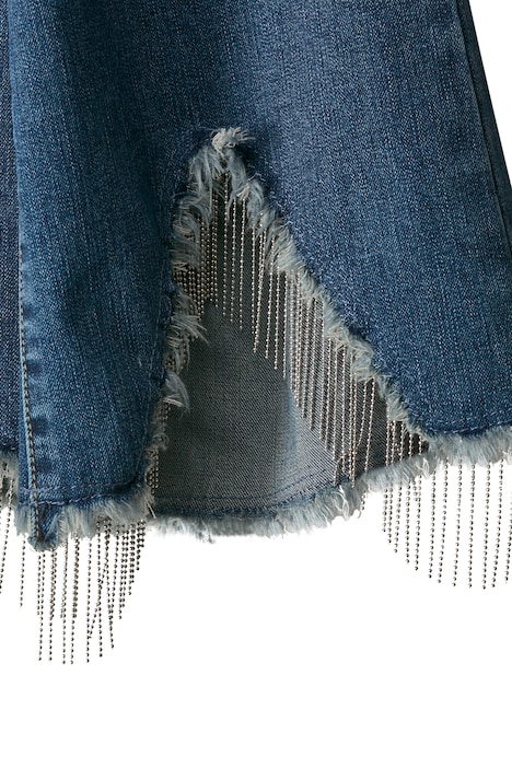 3/4-Jeans, Schlag mit Zierketten, 5-Pocket