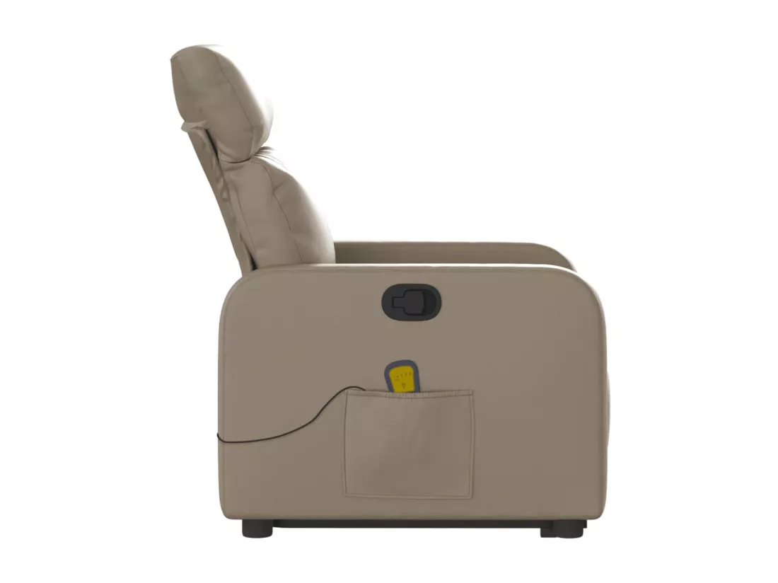 Fauteuil inclinable massant Cappuccino Similicuir