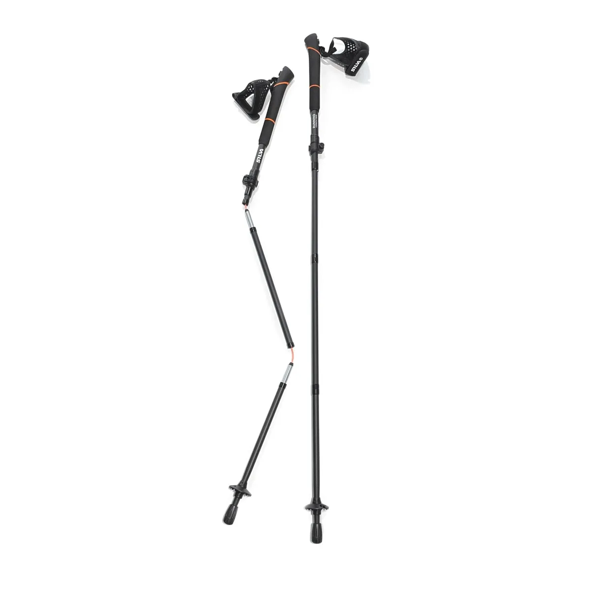 Silva Adjustable Running Poles Carbon 100-120cm Black