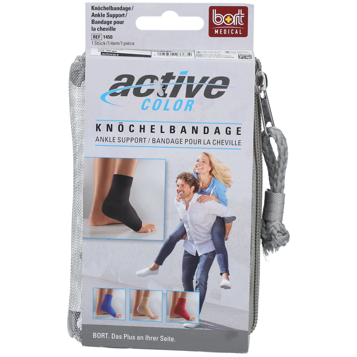 BORT ActiveColor® Knöchelbandage Gr. XL schwarz