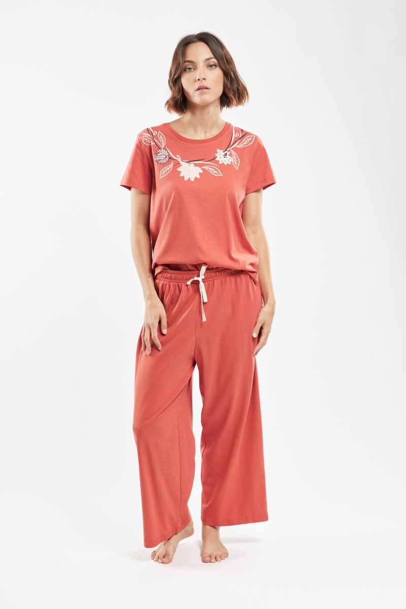 Pyjama ample imprimé - coton