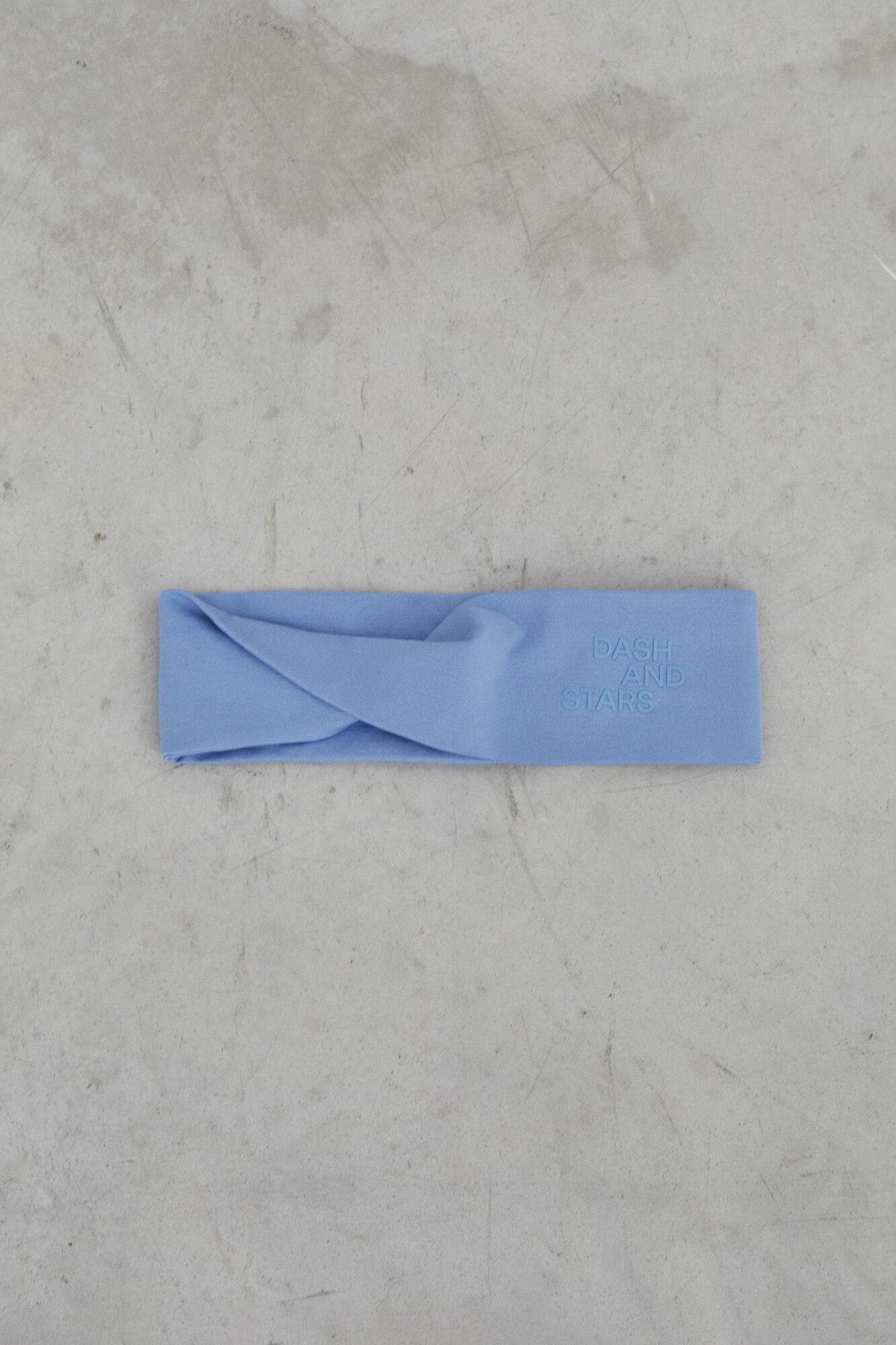 Faixa de cabelo elástica com nó azul - azul