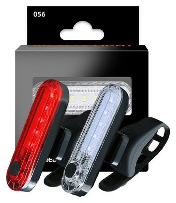 Eclairage avant   arrière 50 Lumen - Eclairage vélo rouge   blanc