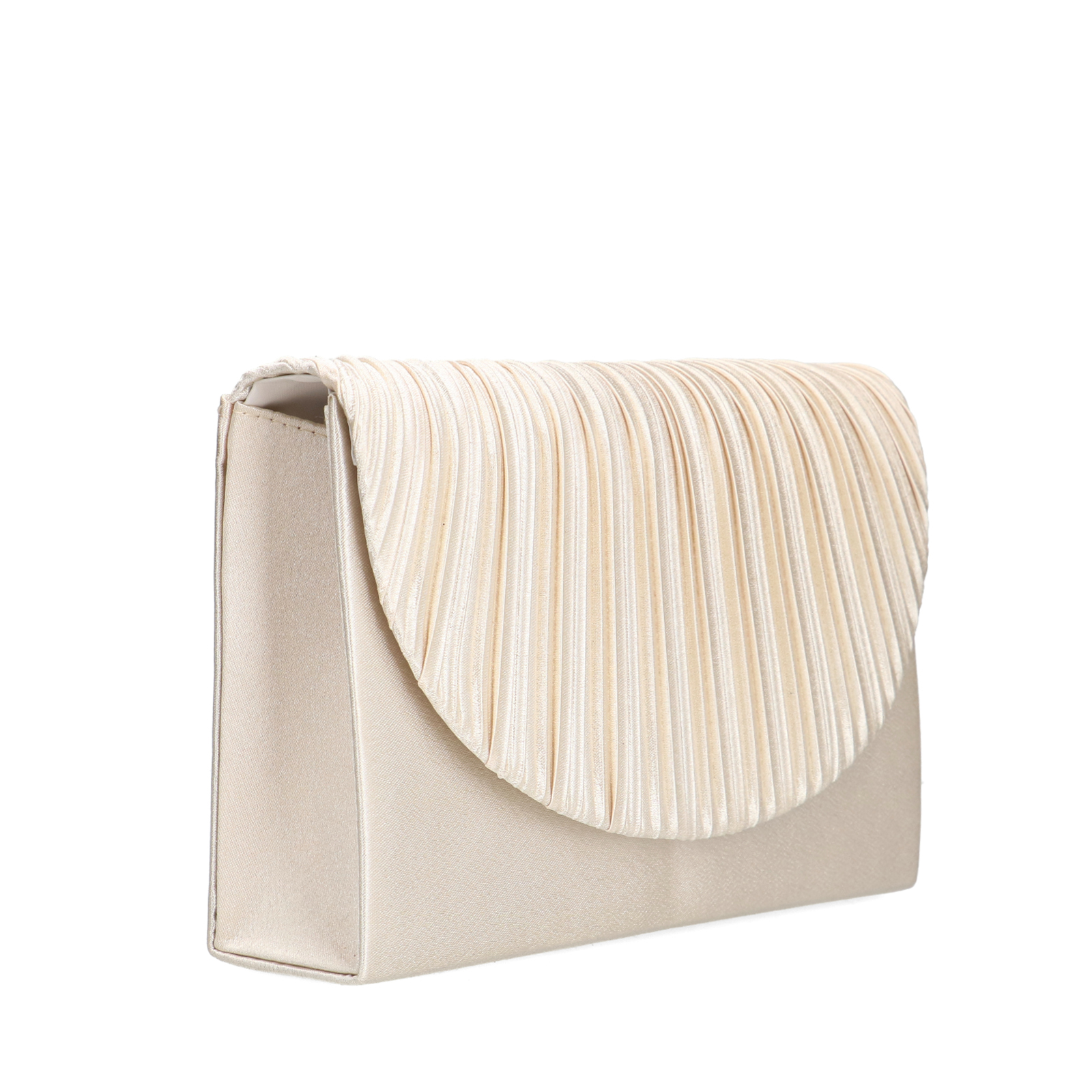 Beige clutch met gouden glitters