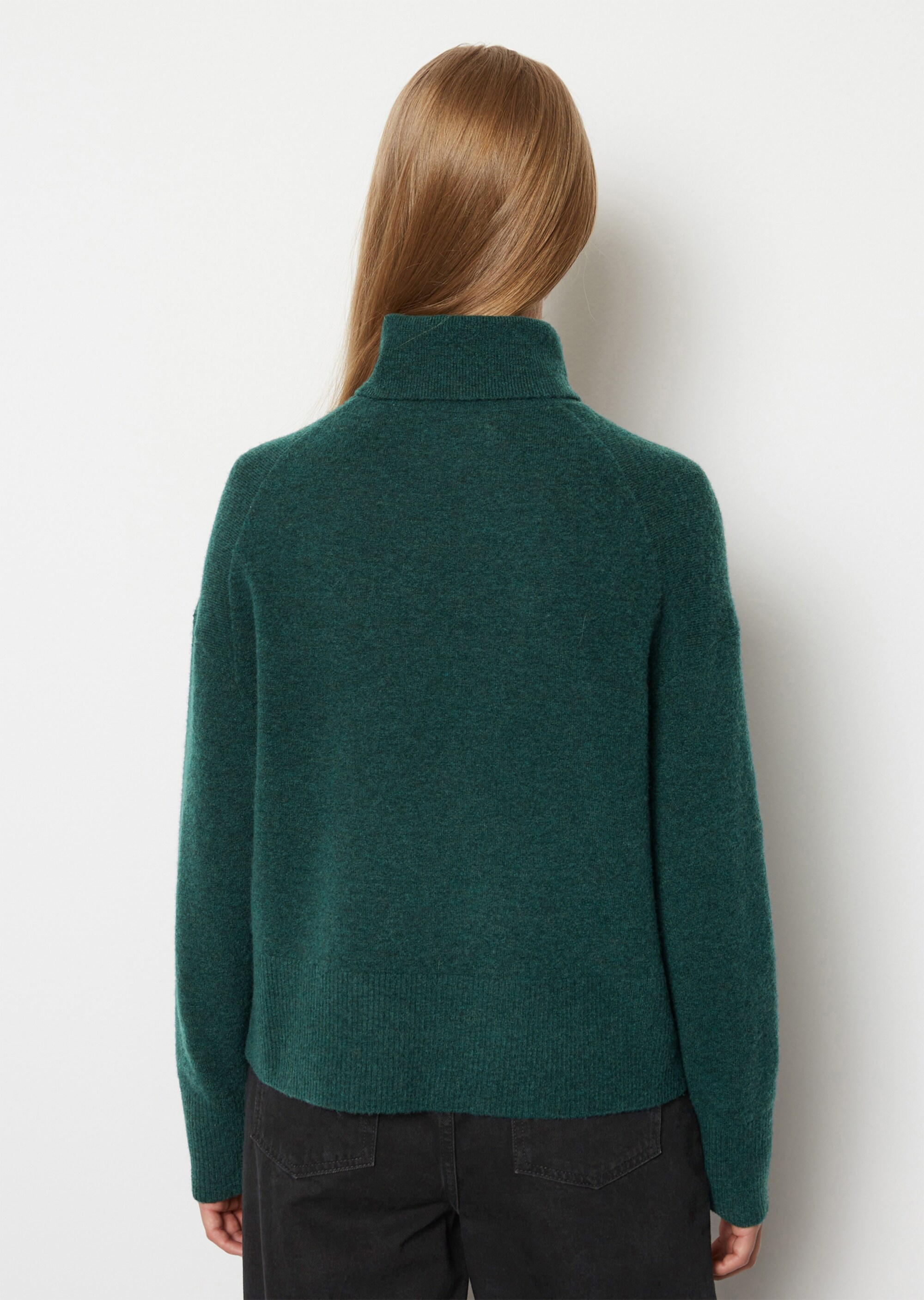 Softer Rollkragenpullover oversizeaus edlem Schurwolle-Mix