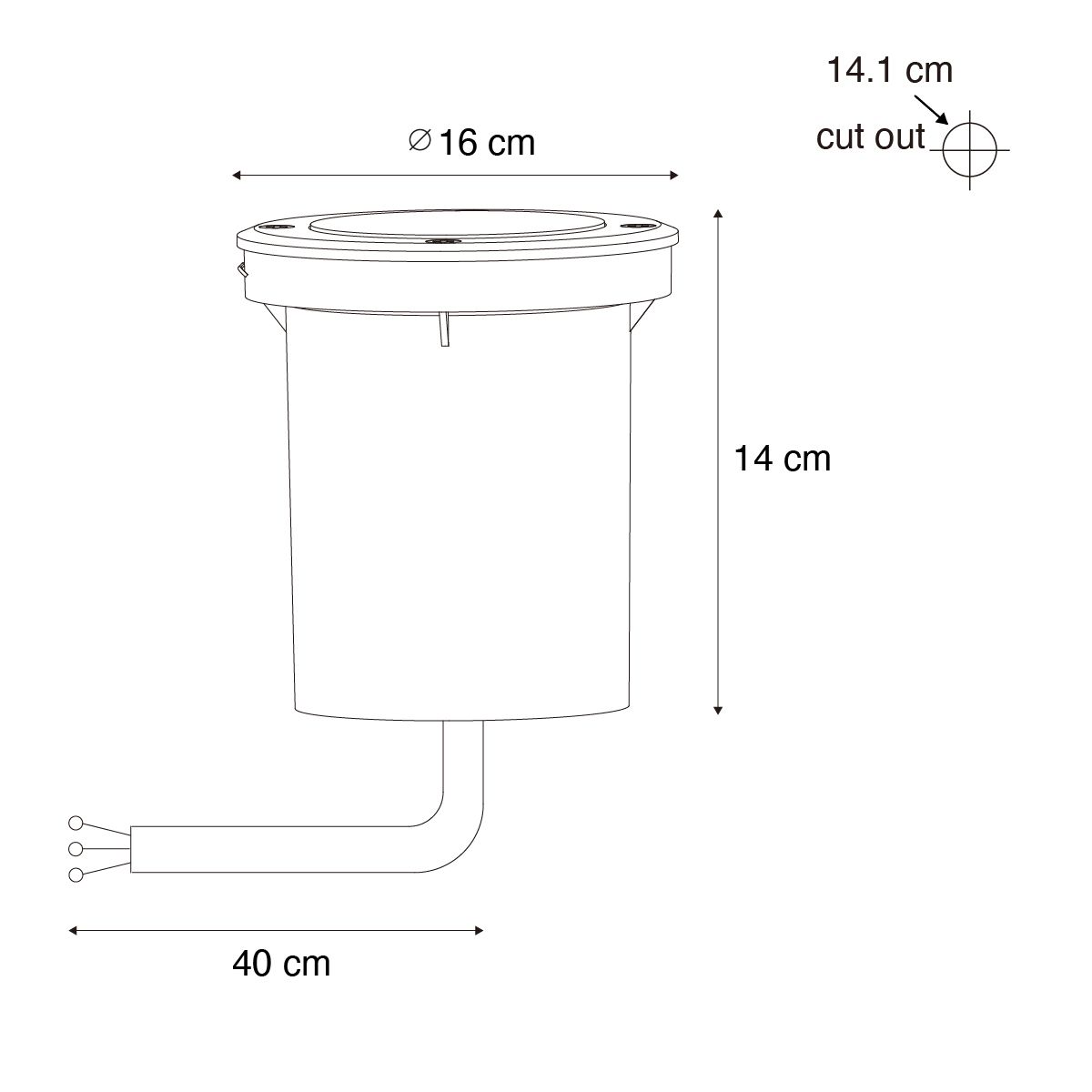 Set van 6 moderne buiten grondspots zwart AR70 verstelbaar IP65 - Delux