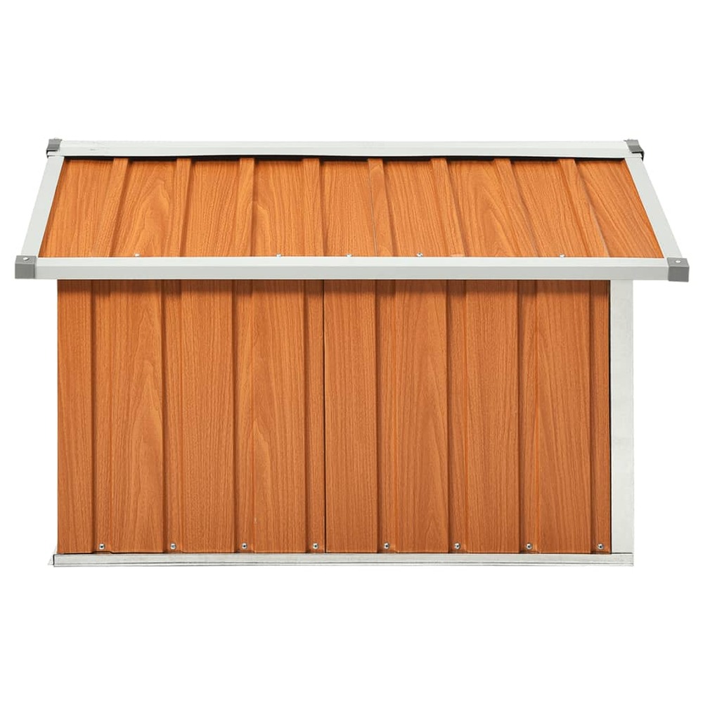 Abri pour robot de jardin 92x97x63 cm acier galvanisé marron