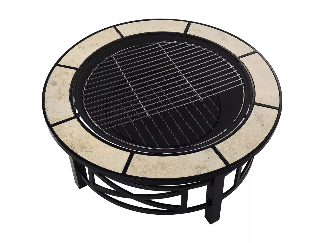 Foyer avec grille HIERRO Métal Noir