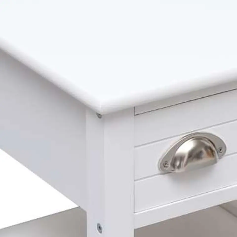 vidaXL - Bijzettafel - Wit - Hout