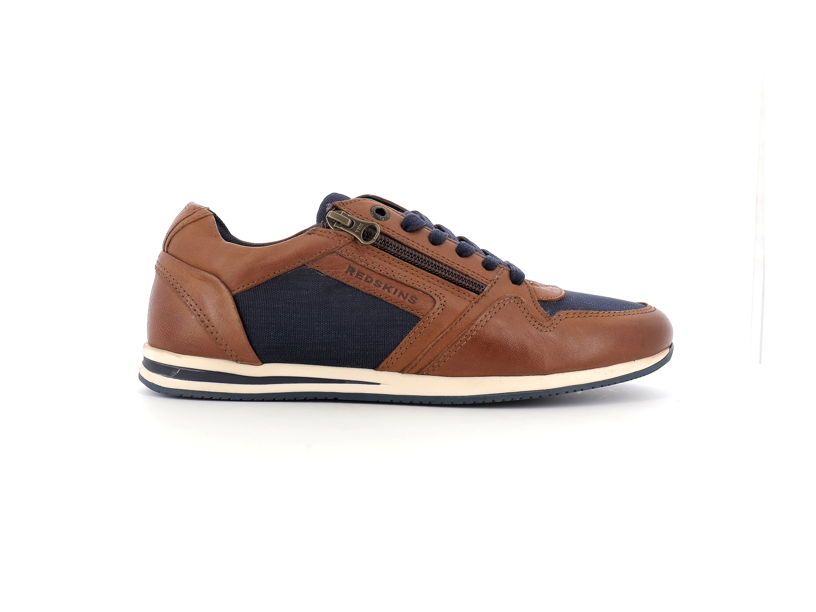 Redskins-LUCIDE 2 Matières combinées Marron Bleu