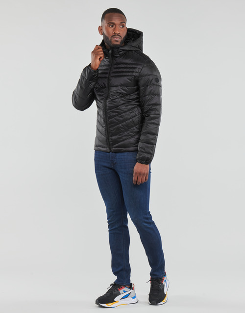 Jack & Jones - JJEHERO PUFFER HOOD Negro