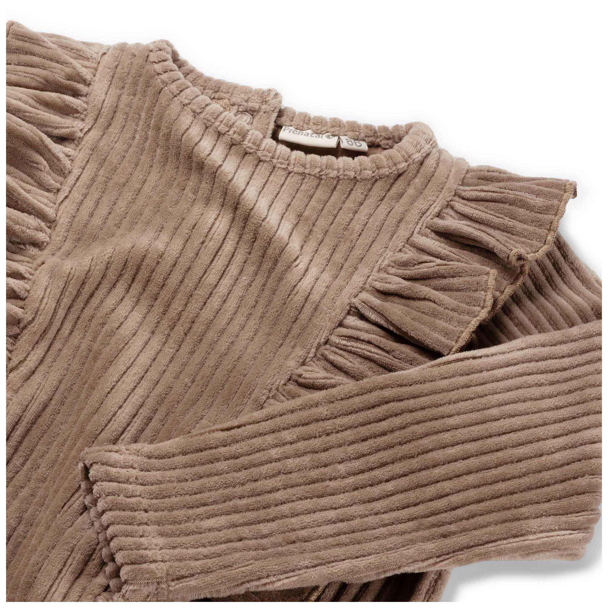 Prénatal baby trui lange mouwen effen taupe