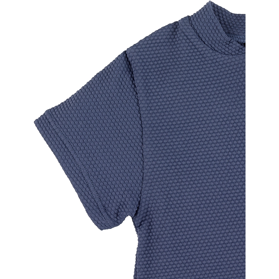 Sterntaler Kurzarm-Schwimmshirt Struktur blau