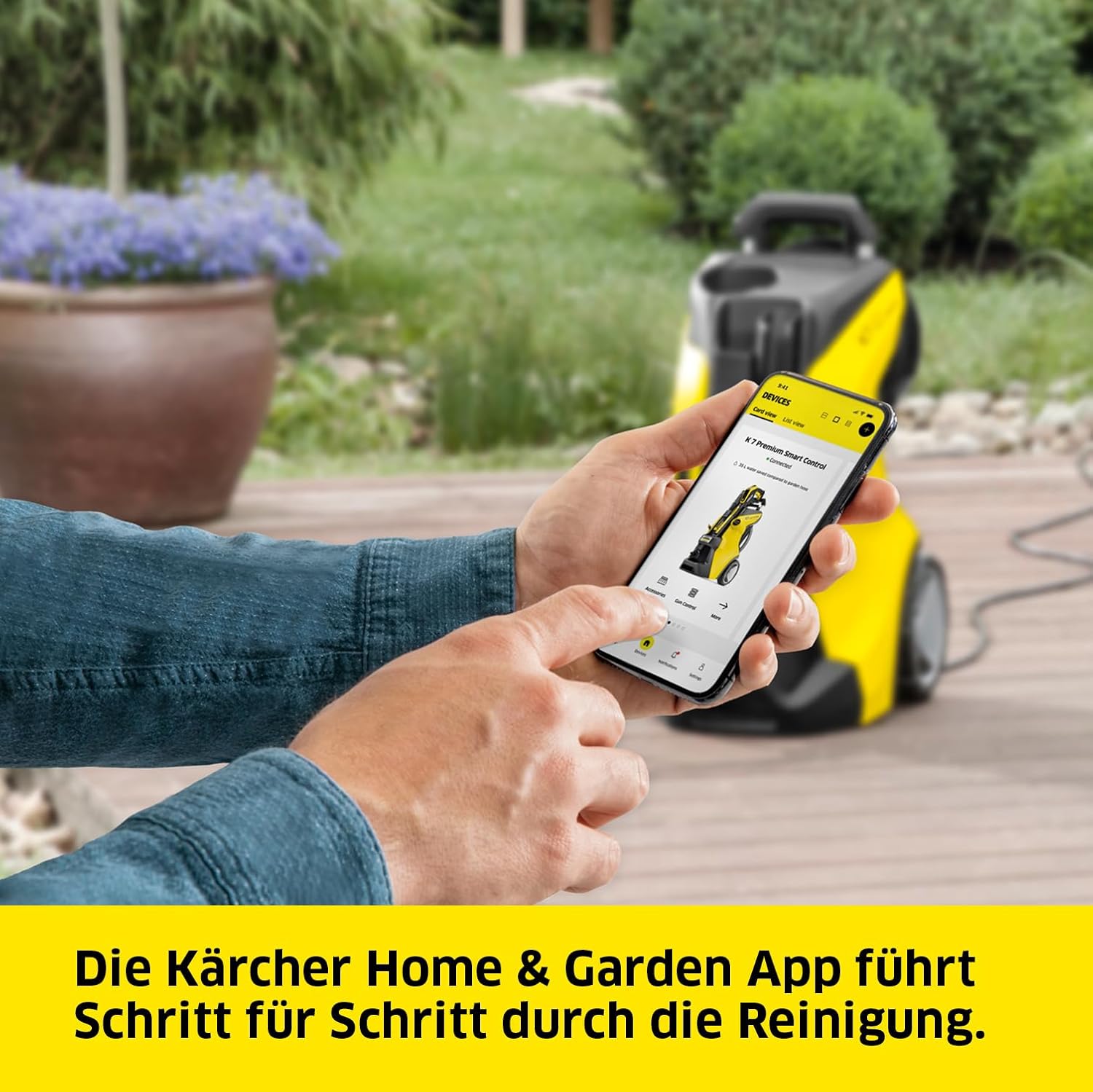 Kärcher Hochdruckreiniger K 5 Power Control Home, Druck: max. 145 bar, Fördermenge: 500 l/h, Fläche: 40 m²/h, Wasserfilter, Gewicht: 13 kg, Hochdruckpistole, Dreckfräser, Strahlrohr, Home Kit