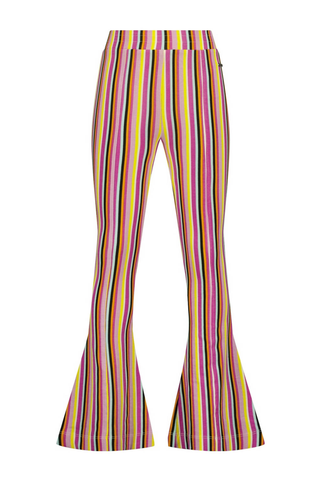 Raizzed flared broek Sanima lila/geel/multicolor