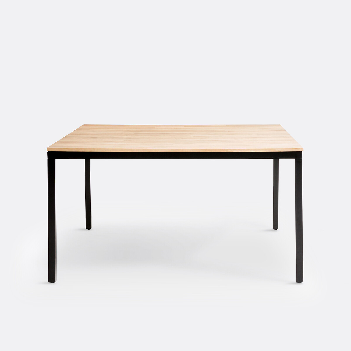 LA REDOUTE INTERIEURS<br>Mesa quadrada em carvalho e aço, 8 pessoas, Nairobi