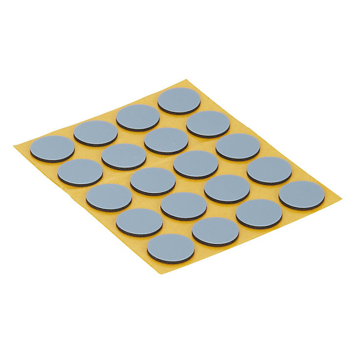 Patin auto-adhésifs Diall 17 mm x 20, noir + gris/bleu