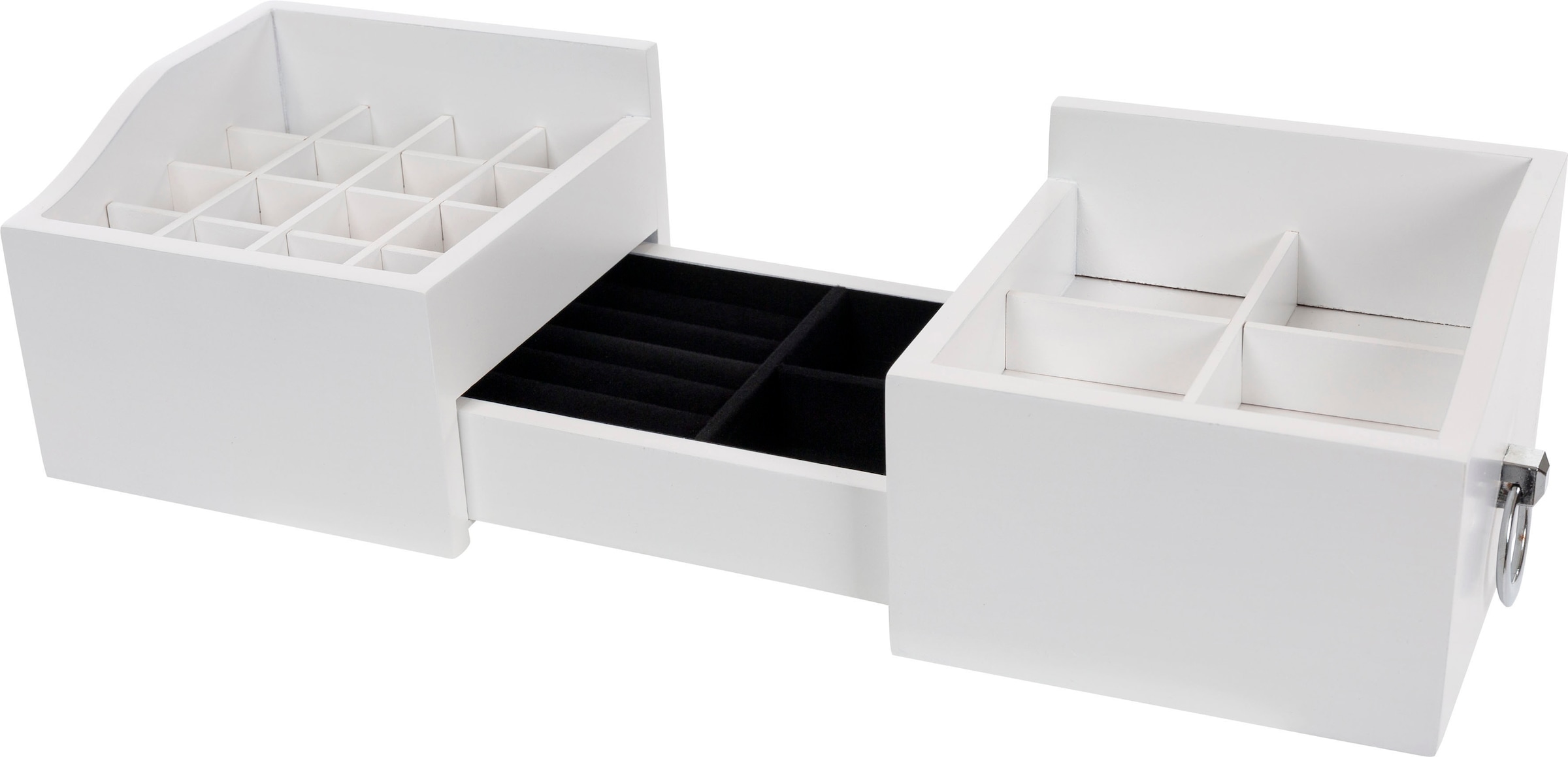 Myflair Möbel & Accessoires Kosmetikbox »Marlisa, weiss« ausziehbar, auch ideal als Schmuckkasten