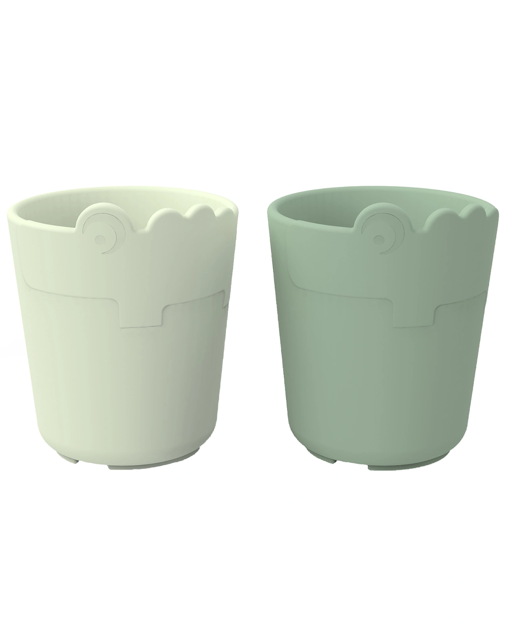 Kunststoff-Becher KIDDISH - CROCO 2er Pack in grün