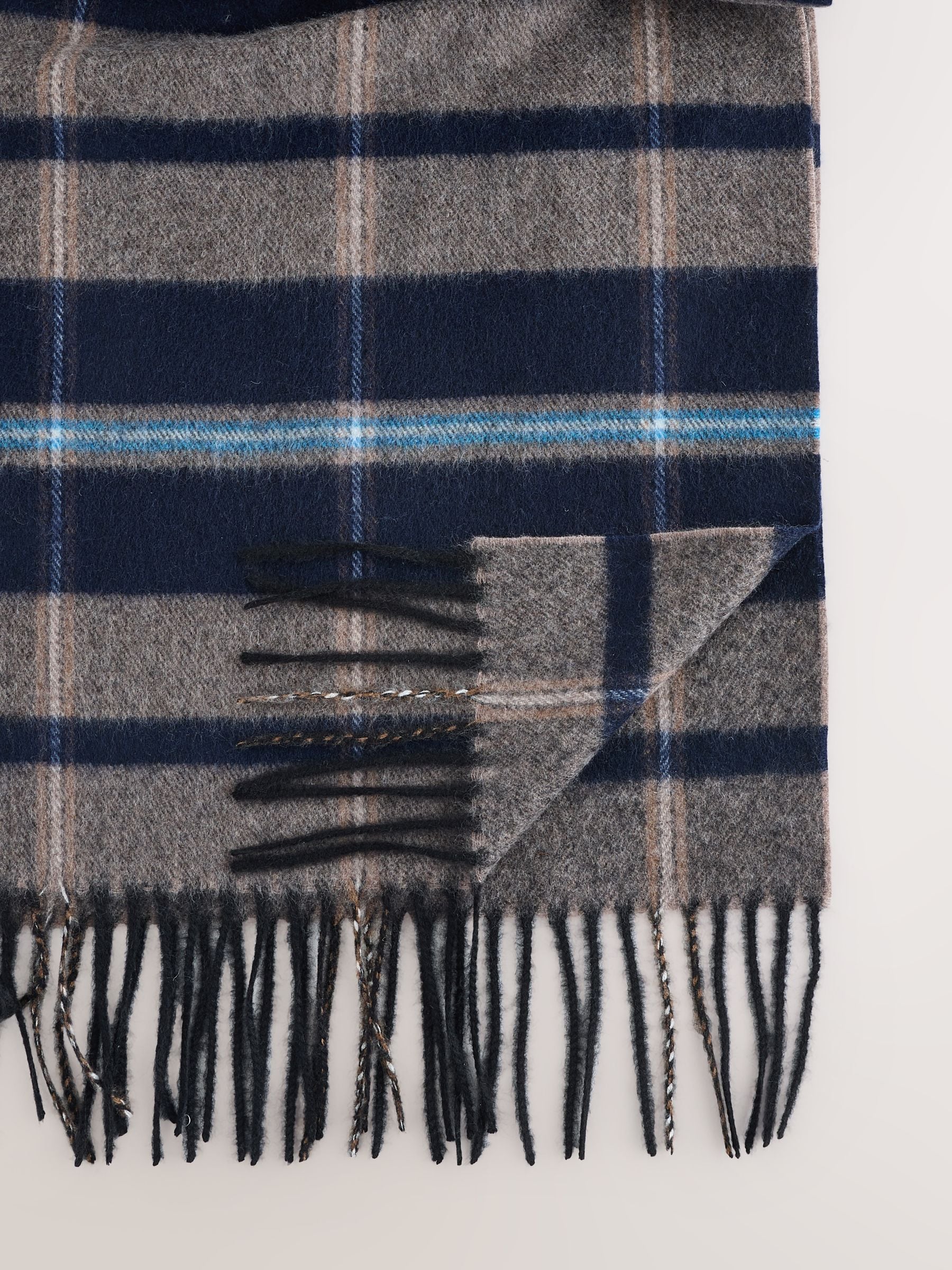 Navy Blue Neutral - Geruite sjaal