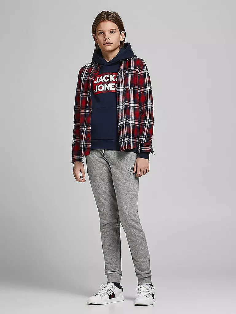 JACK & JONES Jungen Jogginghose JJIGORDON grau