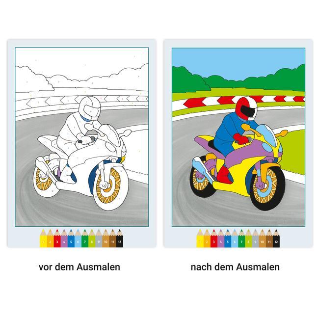 Ravensburger CreArt Malen nach Zahlen ab 5: Fahrzeuge, Malbuch, 24 Motive