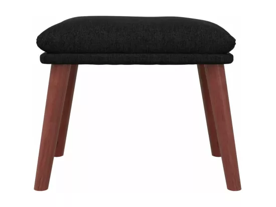 Repose-pied Noir 45x29,5x35 cm Tissu