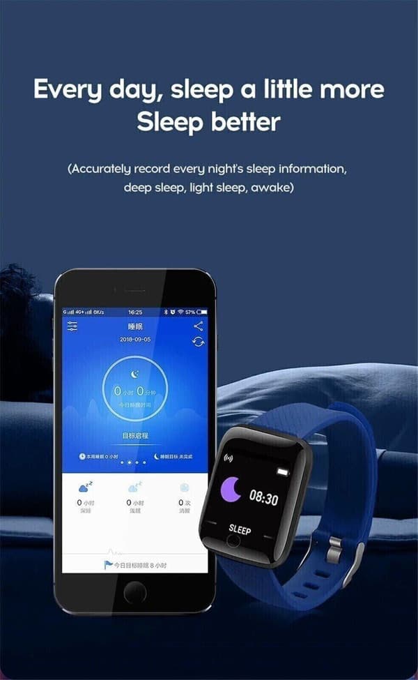Smart Watch Men Women Fitness Tracker Blood Pressure Heart Rate Sport Watches